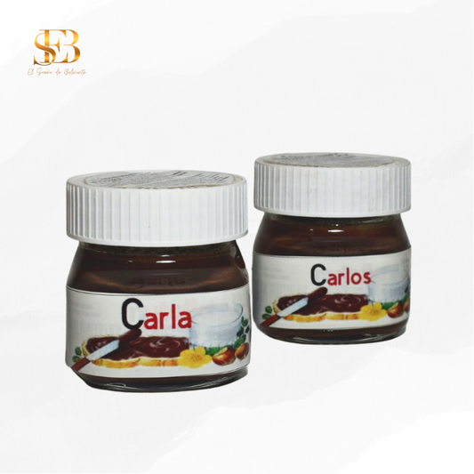 Mini Nutella personalizada para bodas y comuniones - El Sueño de Belmonte