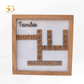 Cuadro Scrabble personalizado en madera natural o blanco - El Sueño de Belmonte