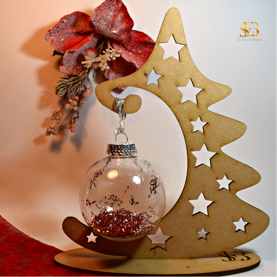 Abeto Navideño Personalizado en Madera, Modelo Estrella, para decorar en Navidad – El Sueño de Belmonte