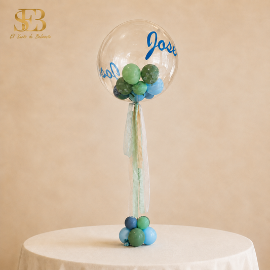 Centro de globos “Jose” en tonos pastel