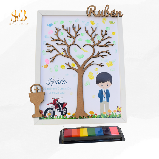 Árbol de Huellas personalizado para bodas y comuniones - El Sueño de Belmonte