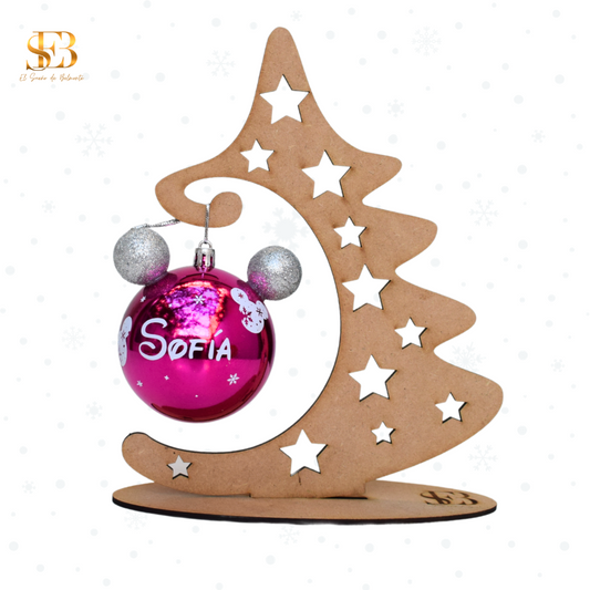 abeto navideño personalizado. Árbol navideño personalizado de madera.