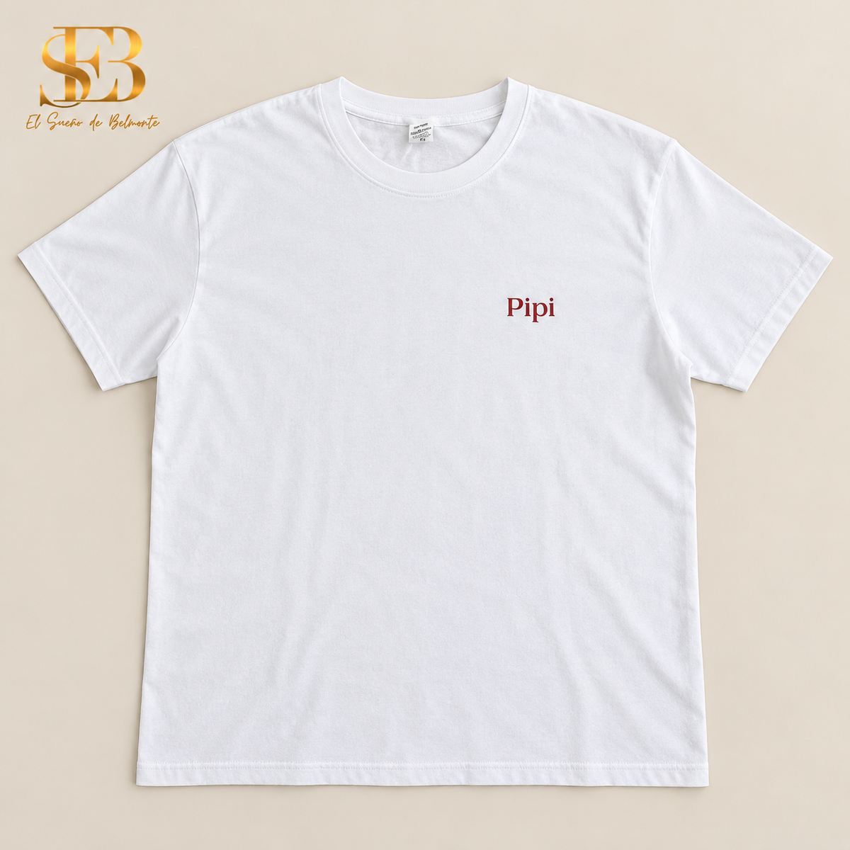 Camiseta personalizada para despedida, grabado pequeño en el pecho - El Sueño de Belmonte