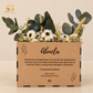 Cuadro de flores preservadas personalizado con dedicatoria para Abuela - El Sueño de Belmonte