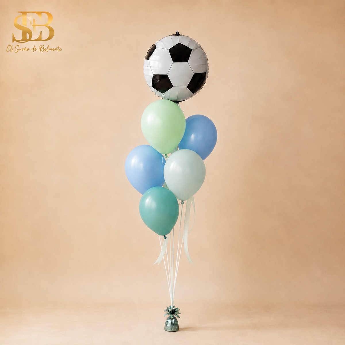 Globo futbol y 5 helio