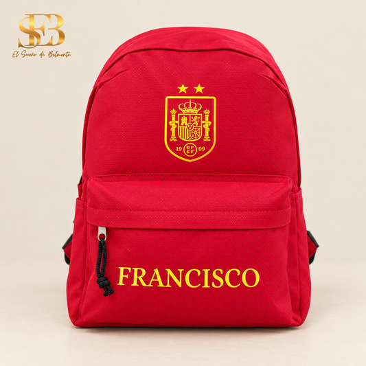 Mochila de la Selección Española personalizada con nombre - El Sueño de Belmonte
