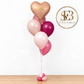 Bouquet de globos burbuja y estrella personalizado - Valeria, Mi Bautizo - con globo de helio - El Sueño de Belmonte
